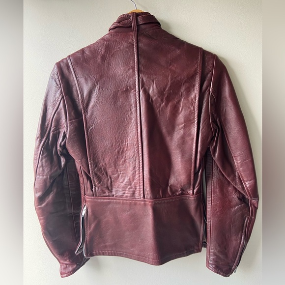 Oxblood vintage leather jacket - Picture 5 of 16